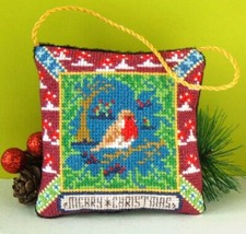 Christmas Robin in the Forest Hanging Decoration Counted Cross Stitch Kit