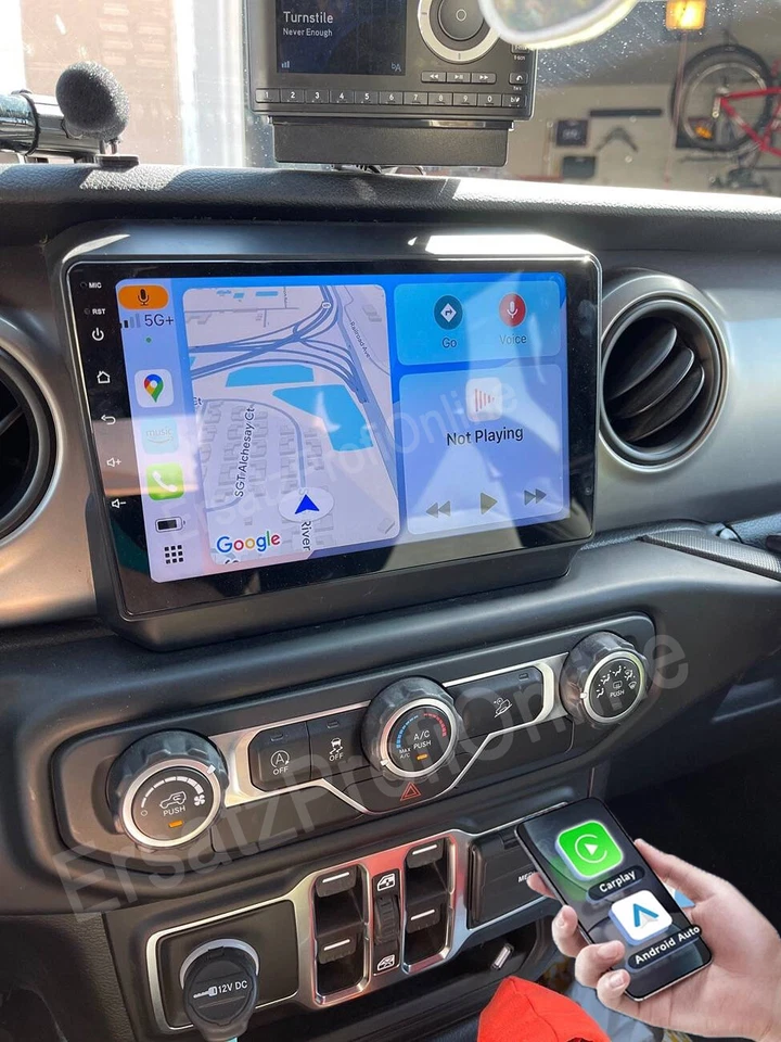 CarPlay For 2018-2022 Jeep Wrangler JL Gladiator Android 13 Car Radio Stereo GPS - Imagem 3 de 4