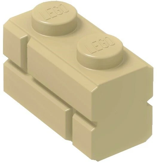 ☀️Lego x50 TAN 1x2 ladrillos de mampostería piezas de construcción lote a granel #98283 pared de arena Foto 2 de 2