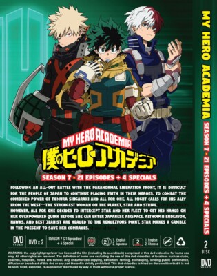 DVD ANIME MY HERO ACADEMIA SEASON 7 VOL.1-21 END + SP ENGLISH
