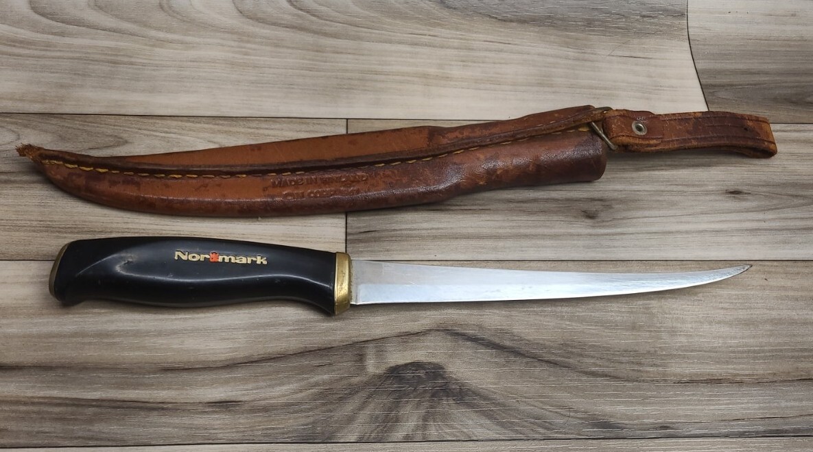 Normark Fiskars Stainless Fillet Knife With Sheath Vintage 1967 Made In