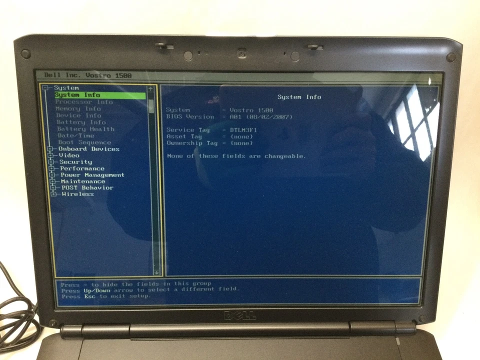 DELL VOSTRO 1500 -BOOTS TO BIOS- INTEL CORE 2 DUO - 1GB RAM -READ DESCRIPTION-BB - Image 3 of 4