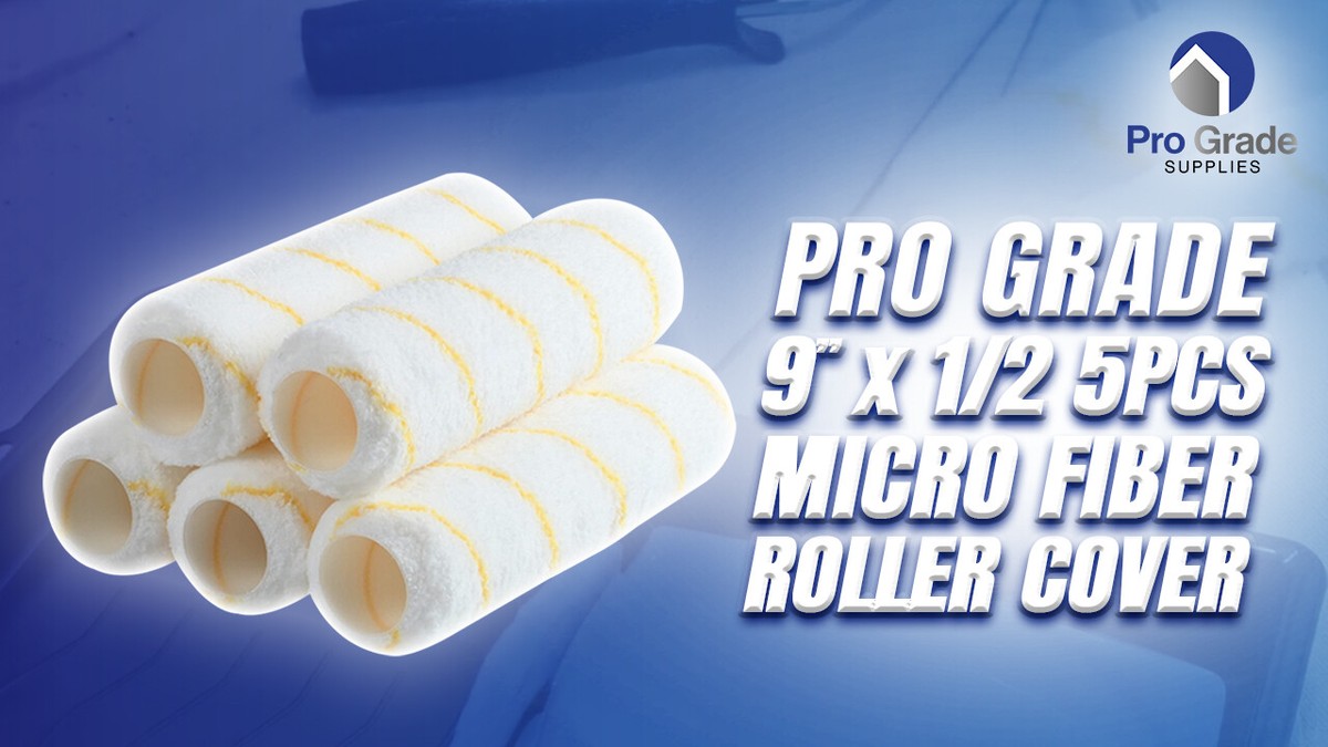 Rouleaux à Peinture Microfibre 9 Pouces - Lot De 5 - 3/8 Nap