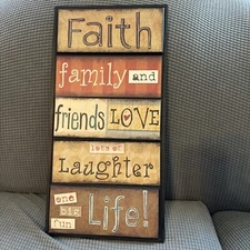 Faith Family Friends Love Lots Of Laughter One Big Fun Life! HobbyLobby Wall Art