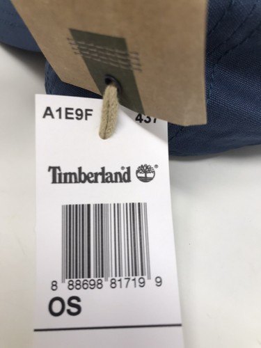 TIMBERLAND Rubber Logo Cotton Canvas Hat - Blue- One Size - New With Tags! - Picture 9 of 9