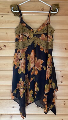 FREE PEOPLE INTIMATELY Size Small Monday Morning Trapeze Slip Dress Lace Detail