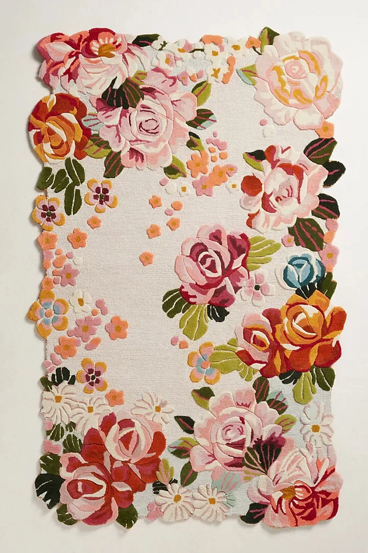 Anthropologie Floral Area Rugs for sale | eBay