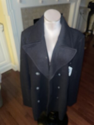 Old Navy Classic Black Wool Pea Coat Jacket Winter Formal Women’s XL