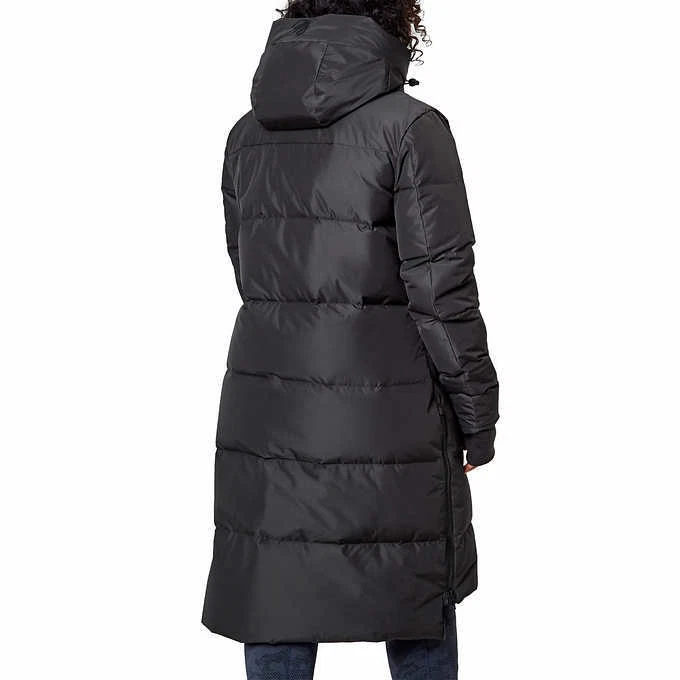 MPG Abrigo Maxi Parka Largo Relleno Pesado Negro Resistente al Viento XXL Foto 3 de 4