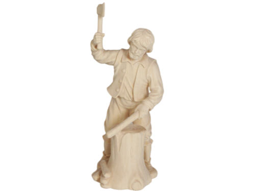Holz Krippen Figur HOLZHACKER geschnitzt natur (zu 15 / 16 cm Figuren) neu. IN - Bild 1 von 5