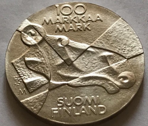 Finland - 1989 Large Silver 100 Markka - Picture 4 of 4