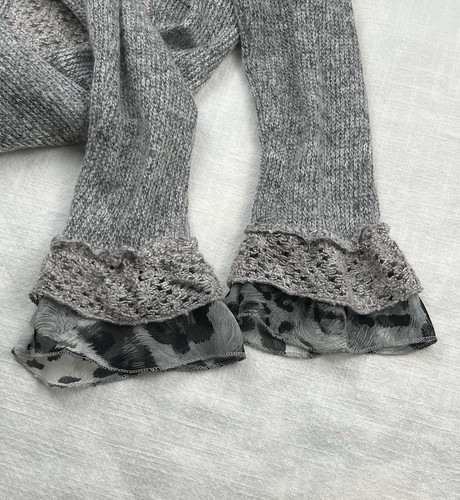 Forla Paris Damen Pullover Strick Häkel Blumen Rüschen, Boho Gr. S - Bild 5 von 11