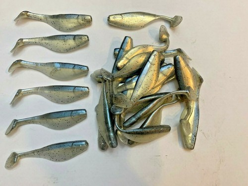 20 pack - 4" Paddle Tail Shad - GHOST SHAD - Paddle Tail Swim Bait - USA - Picture 2 of 10