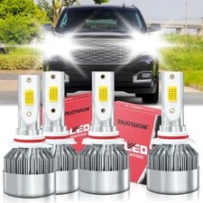 For GMC Yukon 2001-2004 10000lm Combo LED Headlights Bulb High Low Beam 4x 6000K