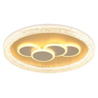 Led Deckenleuchte Deckenlampe Wohnzimmerlampe Metall Weiß Goldfarben L 49,5 Cm