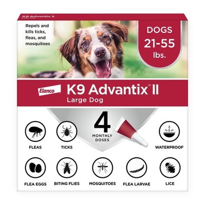 K9 Advantix II Large Dog Vet-Recommended Flea, Tick & Mosquito Treatment & Pr...