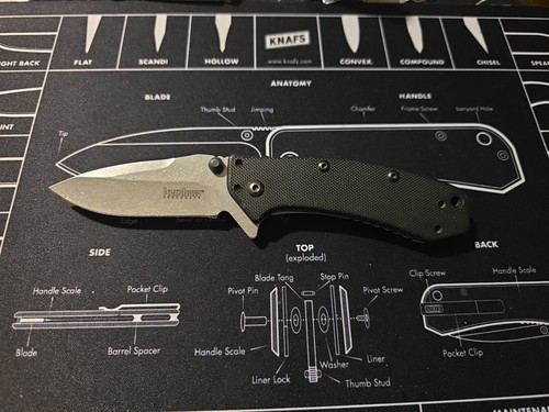 Kershaw Hinderer Cryo G10 1555G10 Pocketknife Assisted Drop Point Frame Lock 