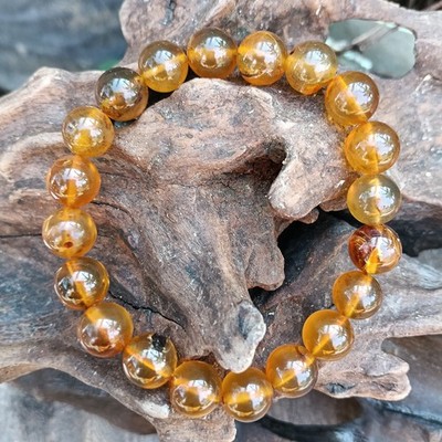 17 gr Indonesia Sumatra Amber Bracelet  Polished Rough Raw Stone Gemstone  52