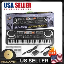 NEW61 Key Electric Digital Piano Kid Beginner Player Mic Portable Music Keyboard