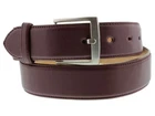 Mens Western Belt Burgundy Solid Genuine Leather Casual Ranch Dress Size 38-44