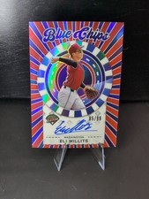 2025 Panini Prospect Ed ELI WILLITS Nationals RED BLUE CHIPS On-Card AUTO /99