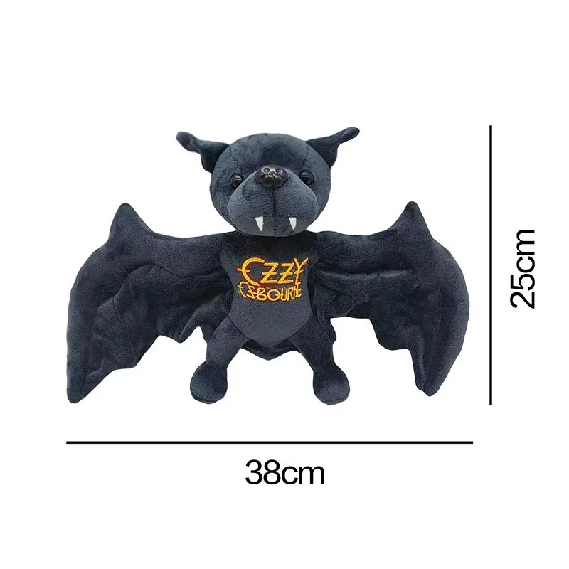 25 厘米 Ozzy Osbourne 蝙蝠毛绒玩具,滑稽摇滚音乐娃娃,金属粉丝礼物 — 第 3/4 张图片