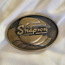 Vintage Snap-on Tools Advertising Belt Buckle Solid Brass SPP439 Made in USA