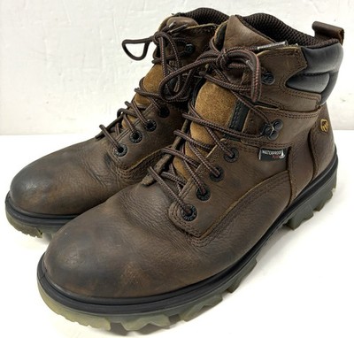 Wolverine Work Boot Men's US Size 9.5EW Brown Waterproof Oil & Slip Resistant