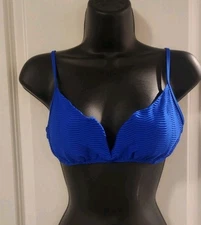 Luli Fama NWT Blue Bathing Suit Top Size Medium