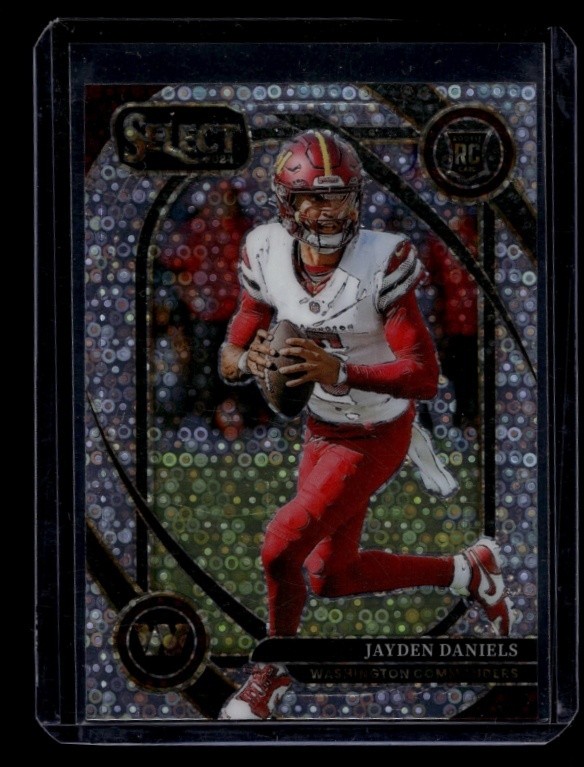 2024 Panini Select Football Jayden Daniels #217 Rookie Club Level Disco Prizm