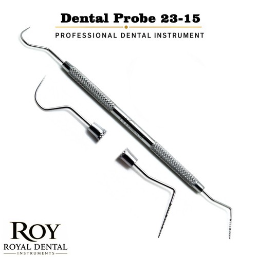 Dental Perio Explorer 23 Probe UNC 15 Color Marking Diagnostic Double Ended Tool - Foto 1 di 5