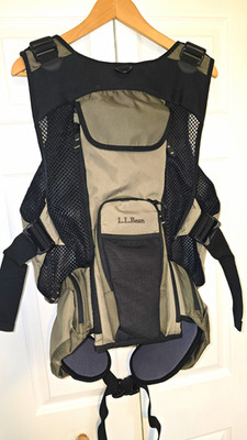 L.L.Bean Rapid River Vest Pack Fly Fishing Vest Pack Gray/Black