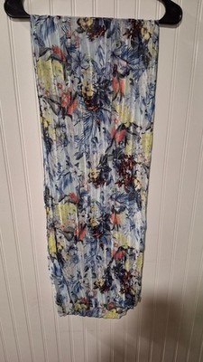 Gerry Weber Blue Floral Decorative Scarf Oversized 12x70