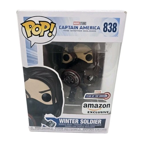 Funko Pop! Marvel Winter Soldier Amazon Exclusive #838 New Slight Box Damage