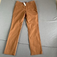 Banana Republic Aiden Chino Slim Fit Pant Men's 32x34 Burnt Sienna Cotton NEW
