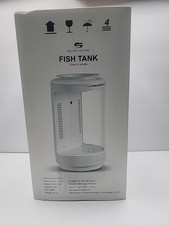 Aquarium Small Fish Tank with Plant Pot, All-in-one Desktop Aquarium Kit Office