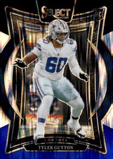 2024 Panini Select #69 Tyler Guyton Black & Blue Prizm Shock