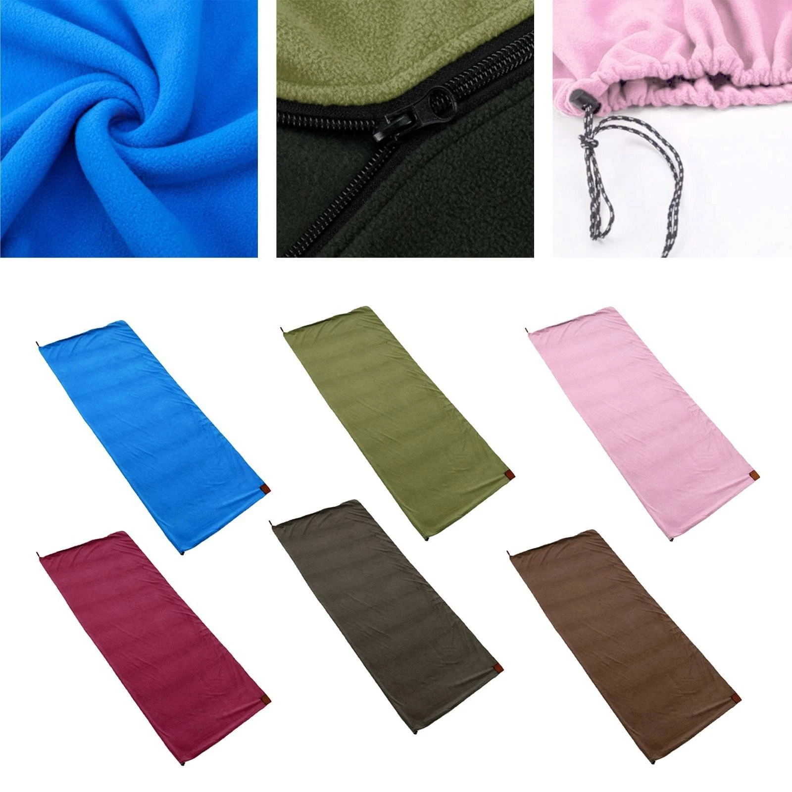 Soft Fleece Sleeping Bag Liner Cold Weather Jogging Thermal Camping Blanket