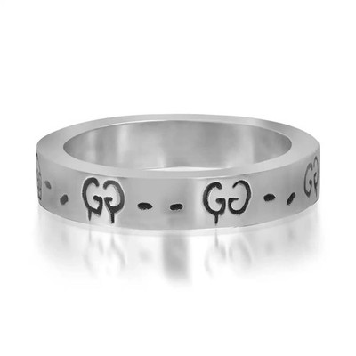 Auth Gucci Ring Silver - #322513G11B NWT Auth GUCCI BAMBOO RING .925 STERLING SILVER GG LOGO SIZE  main image 2