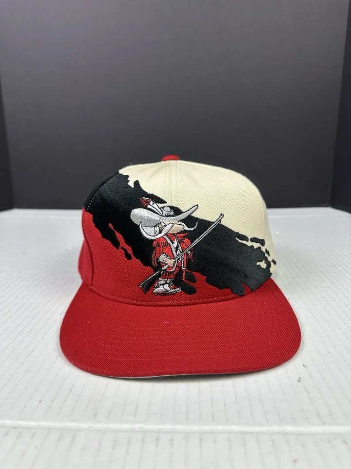 De colección UNLV Running Rebels Splash Snapback Sombrero Para Hombres Mitchell & Ness 100% Lana Foto 2 de 4