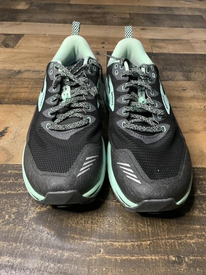 Brooks Cascadia 16 Shoes Womens Size 11 D Wide Black Mint Trail Running Lugged - Image 2 of 4