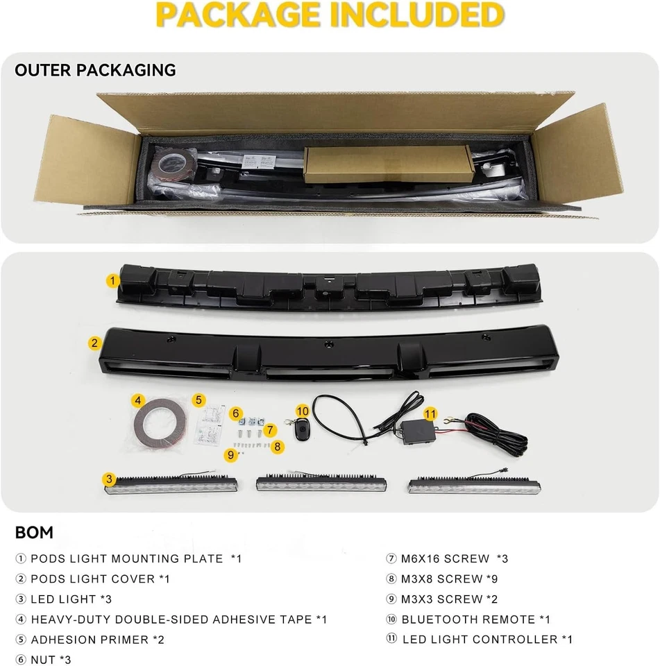 Roof Top Light Lamp Bar with LED DRL Super Bright Fit for Suzuki Jimny 2018-2025 - Imagem 2 de 4