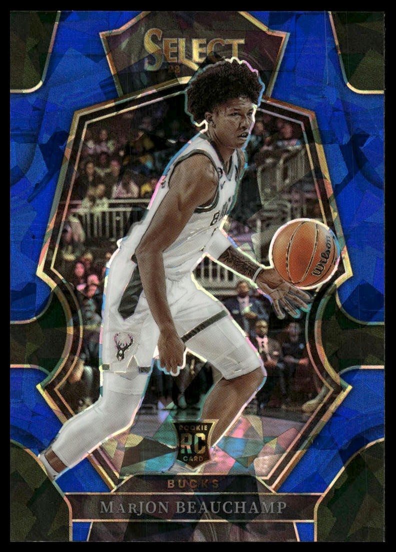 2022-23 Panini Select #179 MarJon Beauchamp Blue Cracked Ice Prizms RC