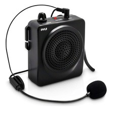 PYLE-PRO Portable PA Speaker Voice Amplifier - Built-in Rechargeable Black