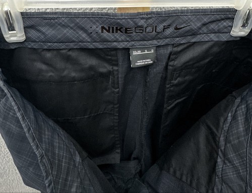 Nike Golf Pants Mens 33x30 Gray Plaid Lightweight Straight Leg Stretch - Picture 12 of 17