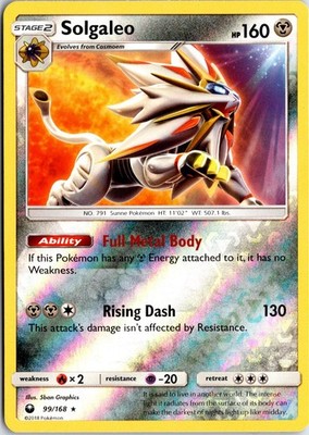 Solgaleo 99 Reverse Holo R Celestial Storm Pokemon NM/M