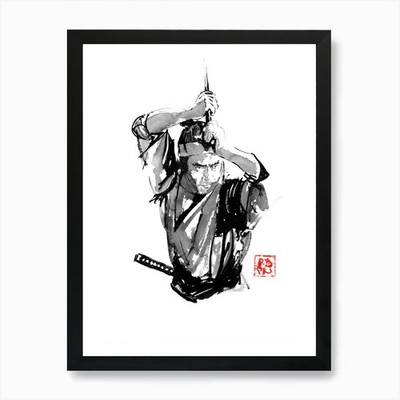 Toshiro En Garde 2 Kunstdruck gerahmt gerahmt Wandbild Poster Leinwanddruck Bild
