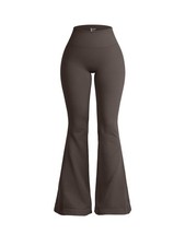 's Flared Pants High Waisted Yoga Leggings Stretchy Bell Buttom Wide Leg Tea ...
