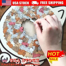 135-Piece Morandi-Colored Cat Shaped Wooden Jigsaw Puzzle