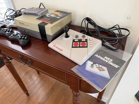 Nintendo NES Console UNTESTED Bundle Manuals Sega Controllers Sega A/C Adapter
